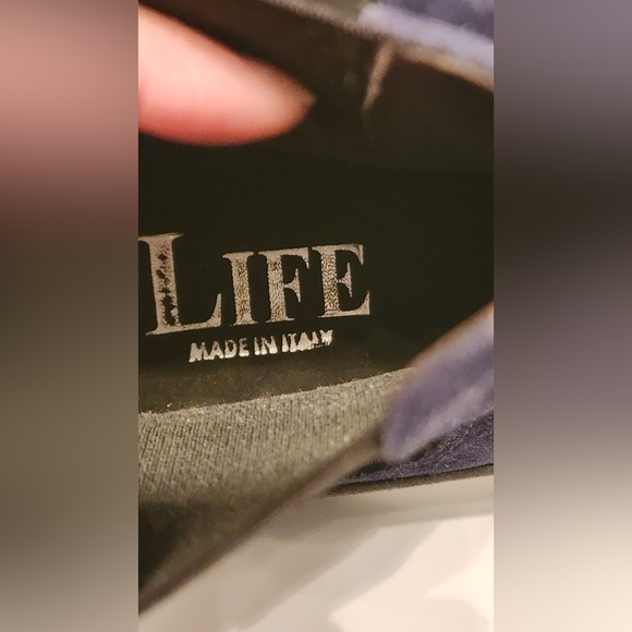 LIFE Women's Italian Blue & Black Suede Platform ChelseaBoots Size 6.5 /37 - Picture 12 of 14